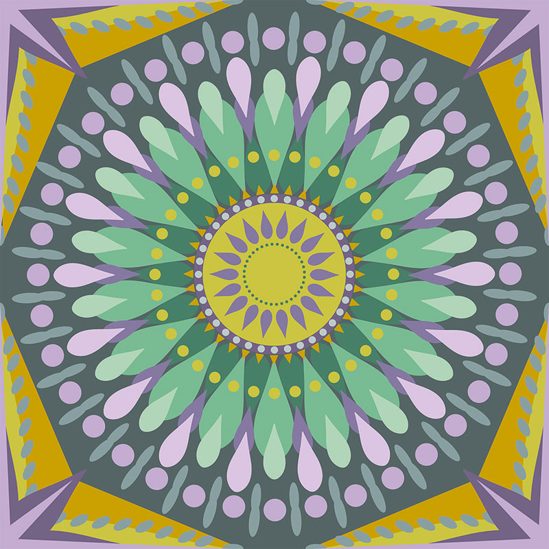 Cicada Collection Kaleidoscope Medallion Midnight by Laura Lane Design Cicada Collection Kaleidoscope Medallion Midnight by Laura Lane Design