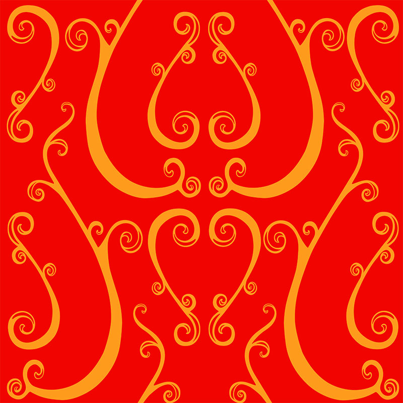 Cicada Collection Baroque Scroll Cajun Spice by Laura Lane Design Cicada Collection Baroque Scroll Cajun Spice by Laura Lane Design