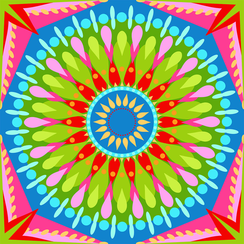 Cicada Collection Kaleidoscope Medallion Confetti Party by Laura Lane Design Cicada Collection Kaleidoscope Medallion Confetti Party by Laura Lane Design