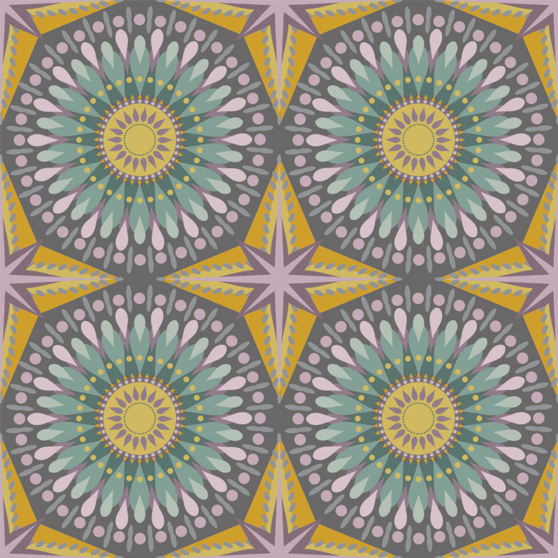 Cicada Collection Kaleidoscope Medallion Midnight by Laura Lane Design Cicada Collection Kaleidoscope Medallion Midnight by Laura Lane Design