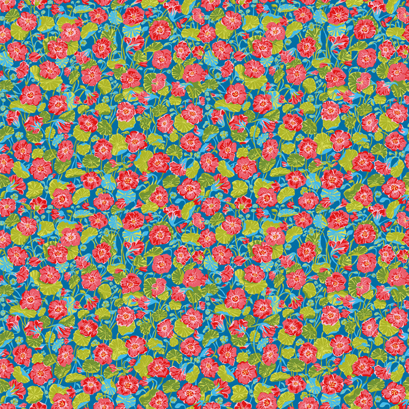 Cicada Nasturtiums Brilliant by Laura Lane Design